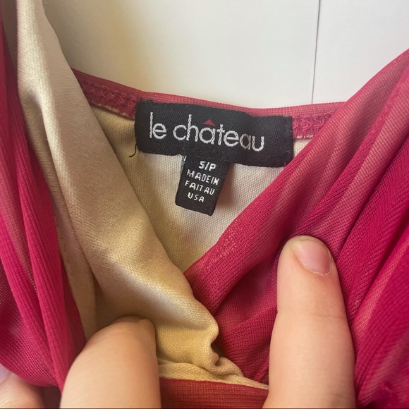 LE CHATEAU pink spaghetti strap dress size small - Picture 3 of 5